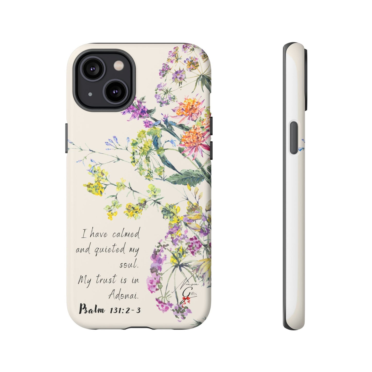 Phone Case - Botanic Cream, Psalm 131:2-3