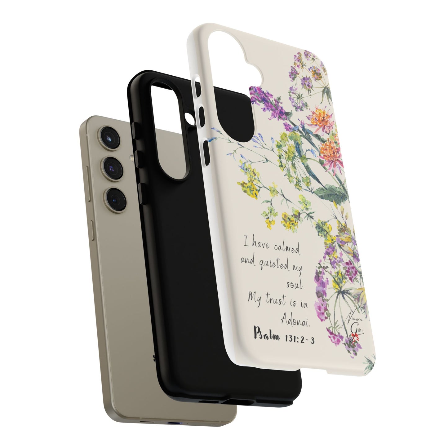 Phone Case - Botanic Cream, Psalm 131:2-3