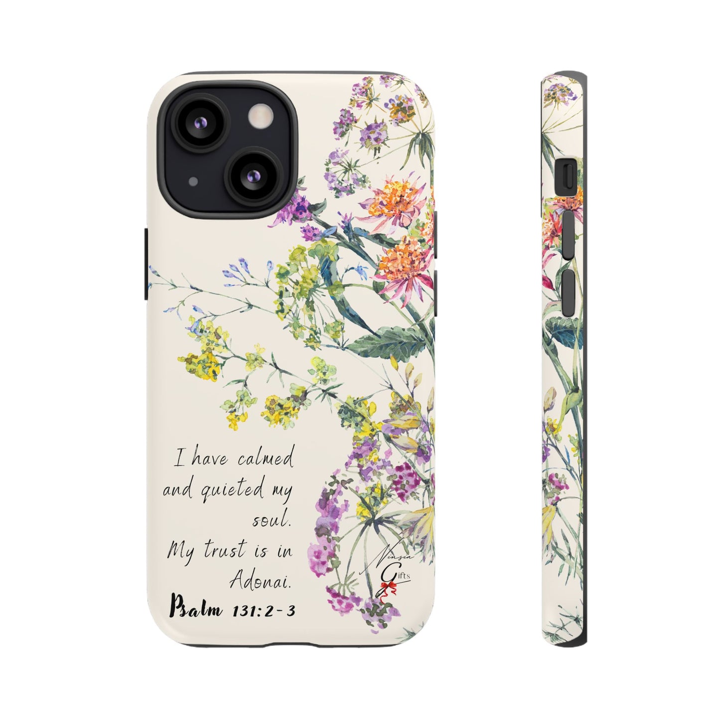 Phone Case - Botanic Cream, Psalm 131:2-3