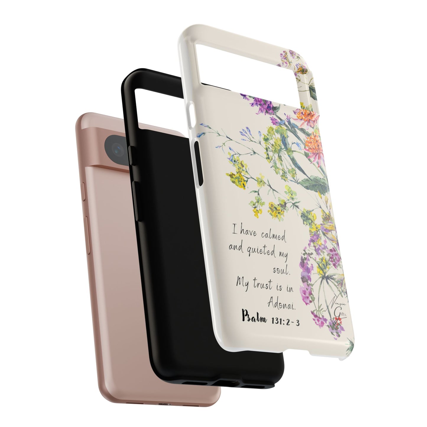 Phone Case - Botanic Cream, Psalm 131:2-3