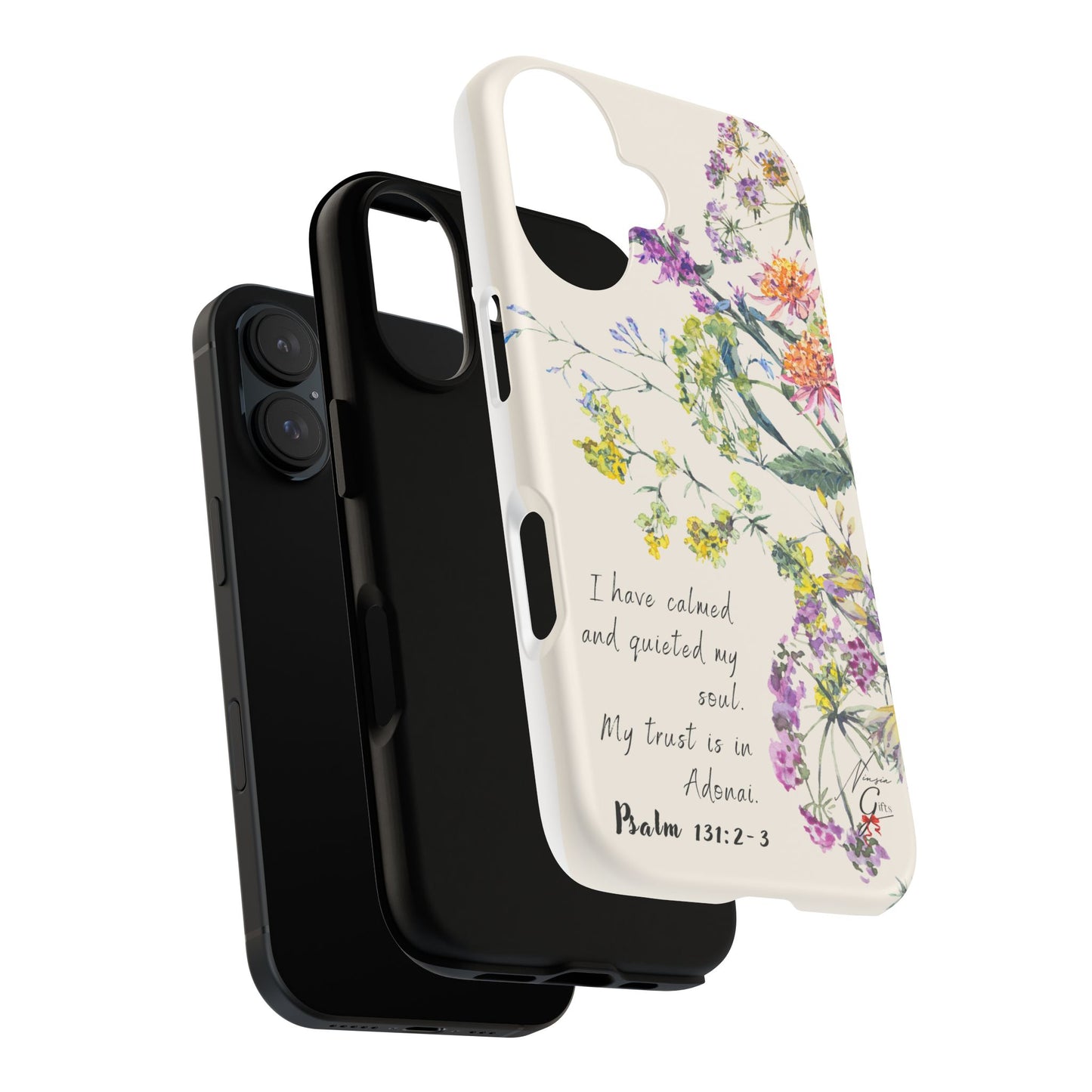 Phone Case - Botanic Cream, Psalm 131:2-3