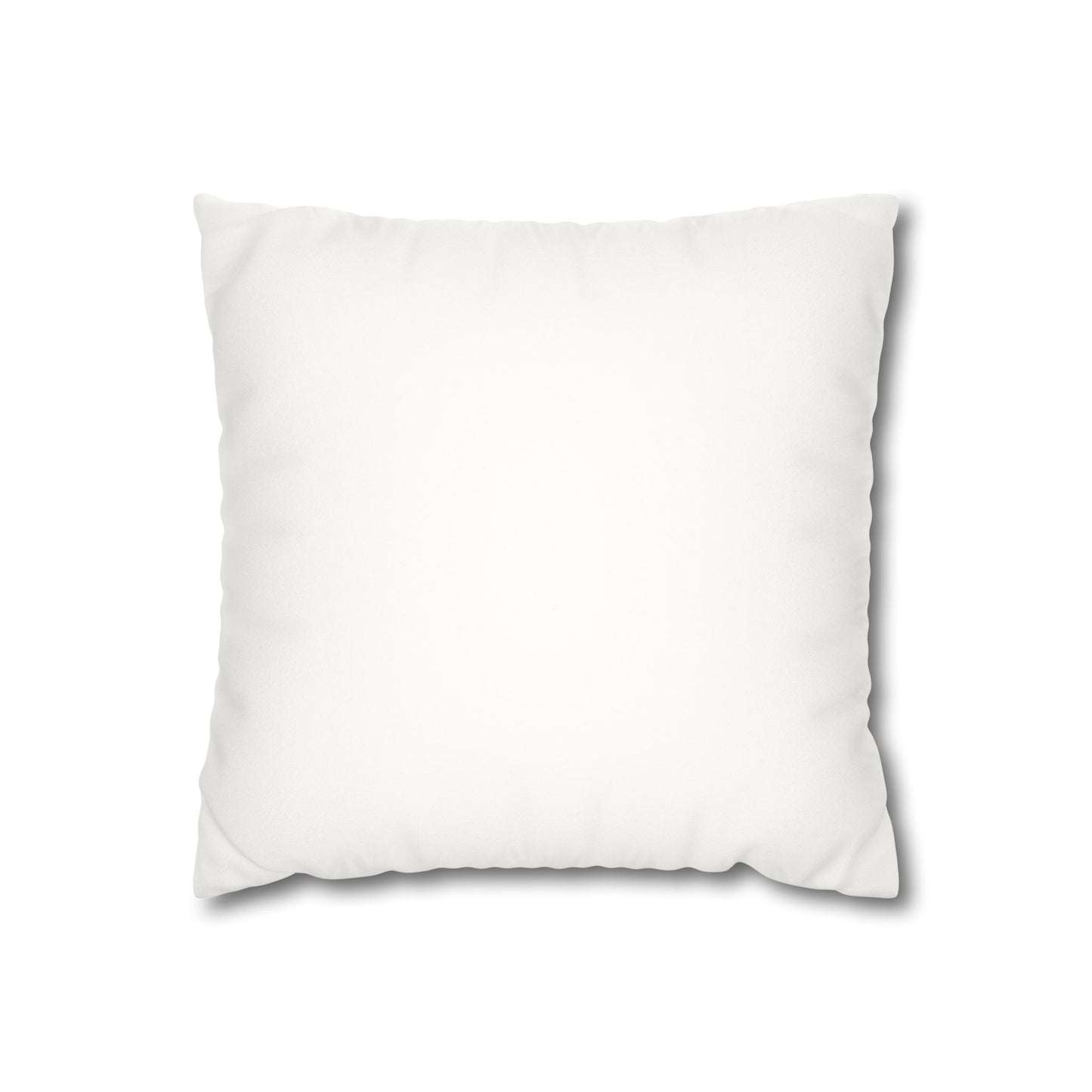 Faux Suede Square Pillowcase - White