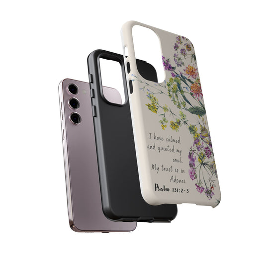Phone Case - Botanic Cream, Psalm 131:2-3