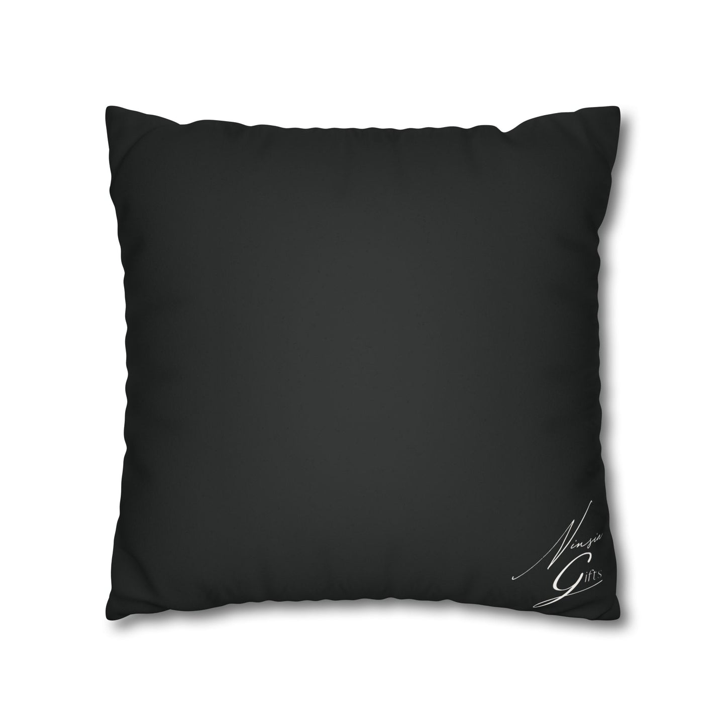 Faux Suede - Royal Priest Black Square Pillowcase - 1 Peter 2:9