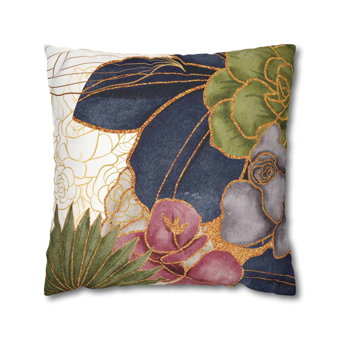 Faux Suede Square Pillowcase- BoBo Queen, Proverbs 31:29-31