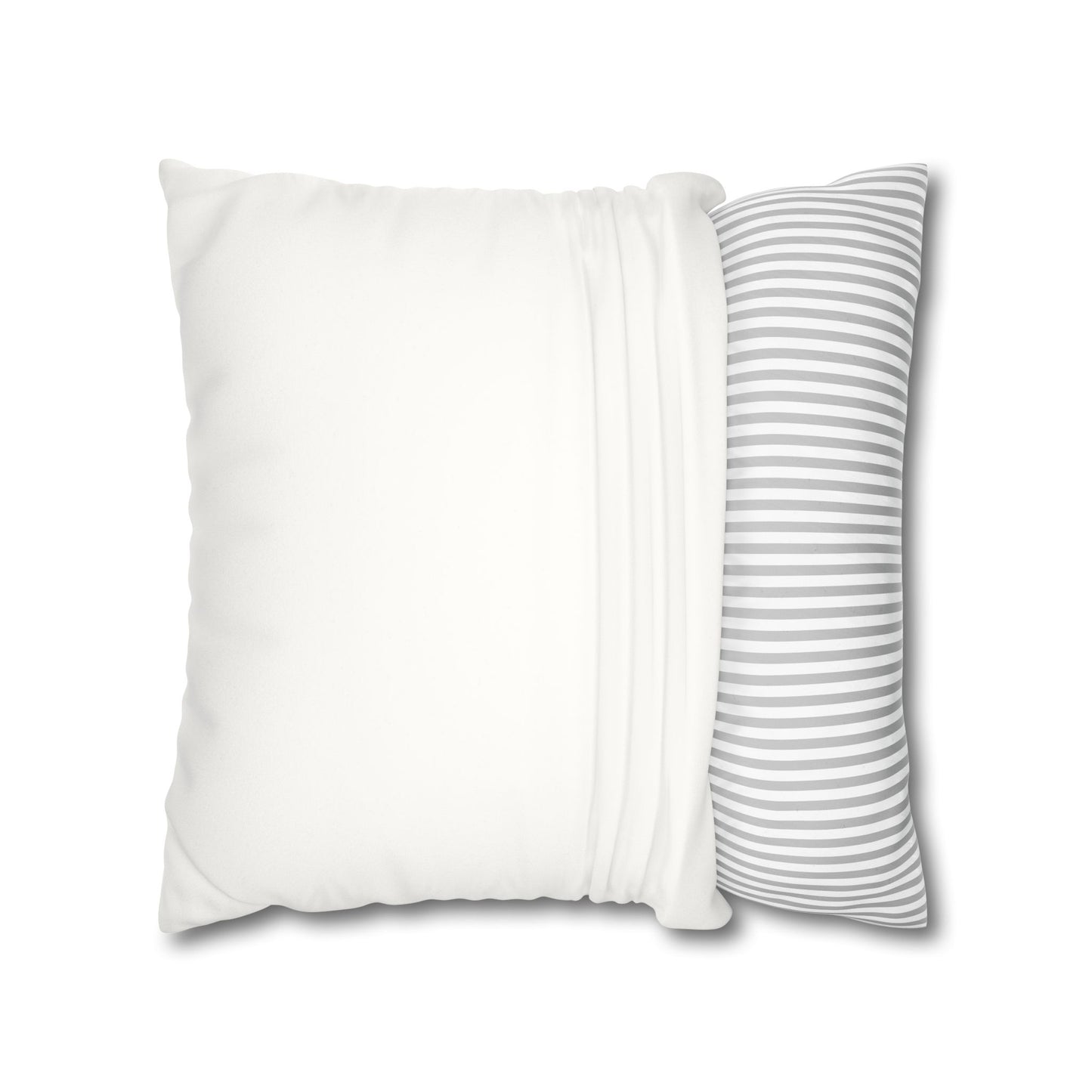 Faux Suede Square Pillowcase - White