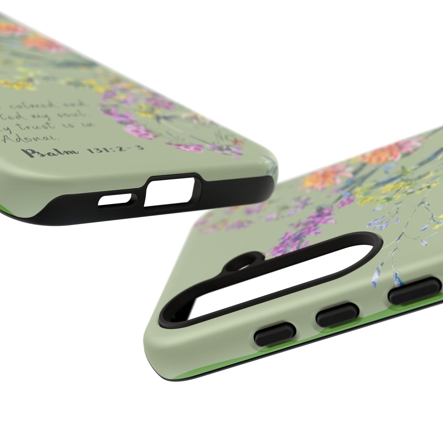 Phone Case - Botanic - Fully Sage Green, Psalm 131:2-3