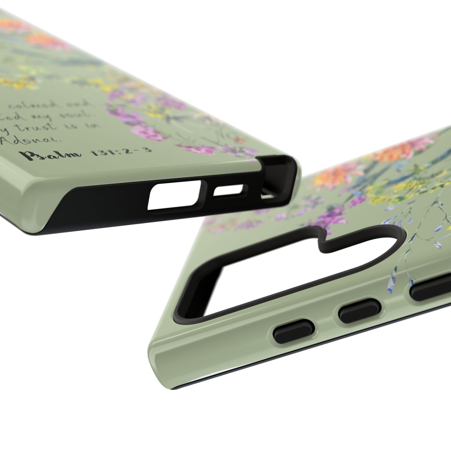 Phone Case - Botanic - Fully Sage Green, Psalm 131:2-3