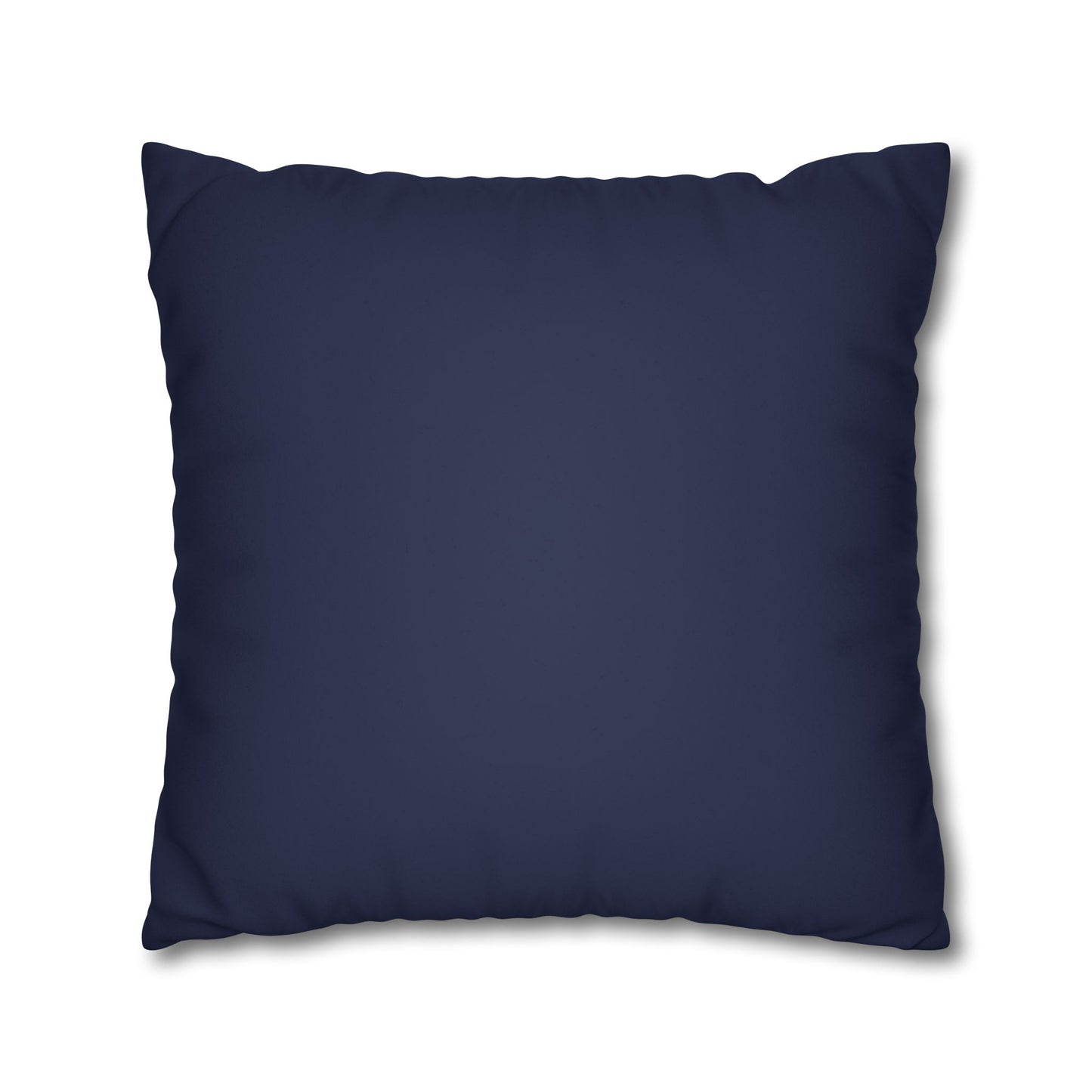 Faux Suede Square Pillowcase - Navy Golden Maze