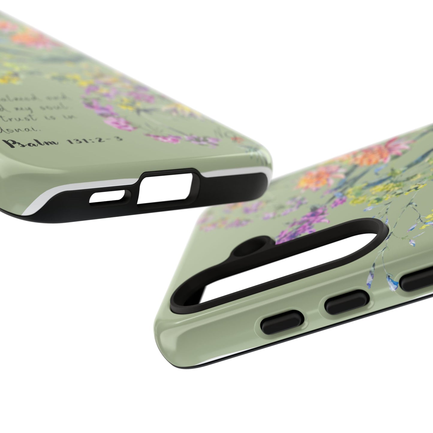 Phone Case - Botanic - Fully Sage Green, Psalm 131:2-3