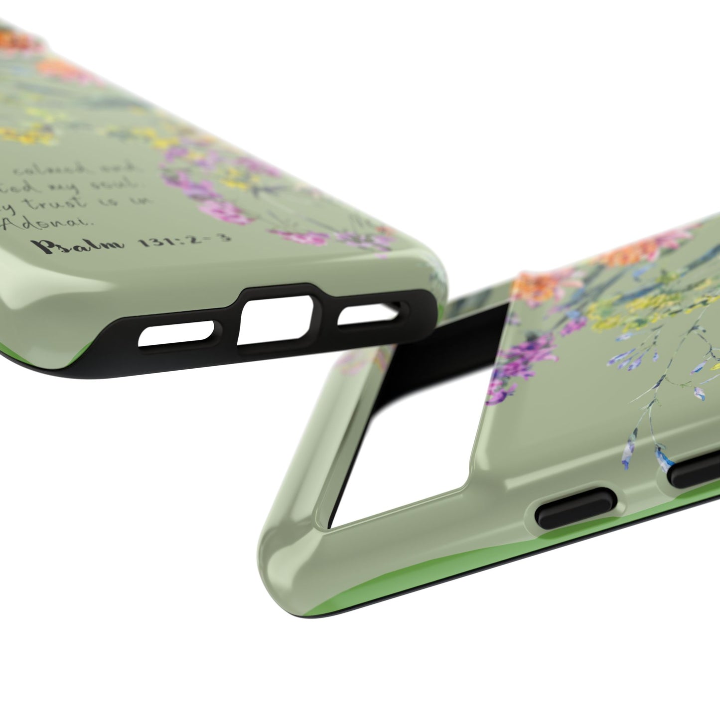 Phone Case - Botanic - Fully Sage Green, Psalm 131:2-3