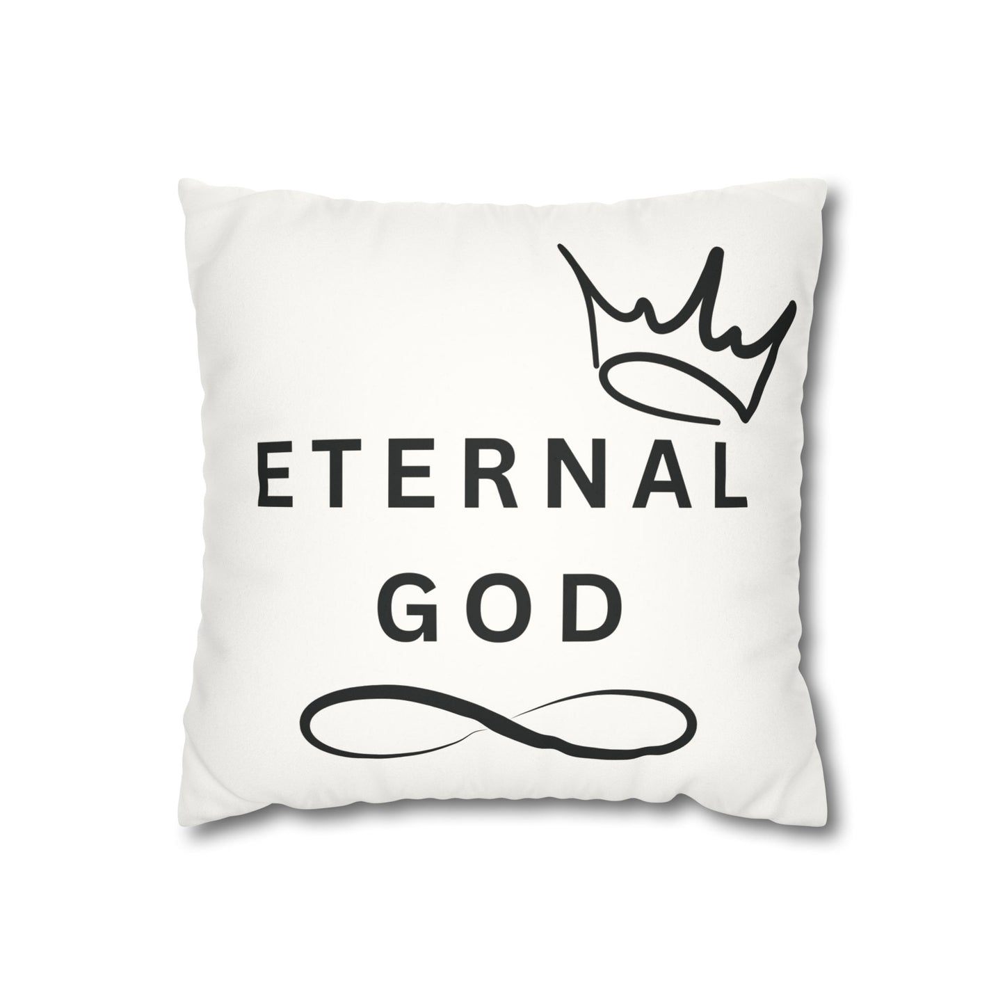 Faux Suede Square Pillowcase - ETERNAL GOD
