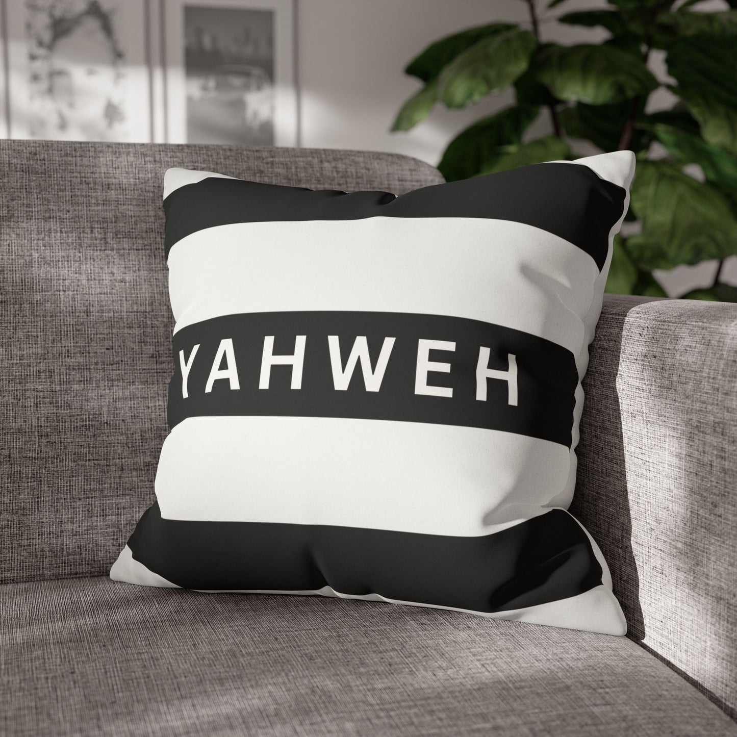 Faux Suede Square Pillowcase- YAHWEH