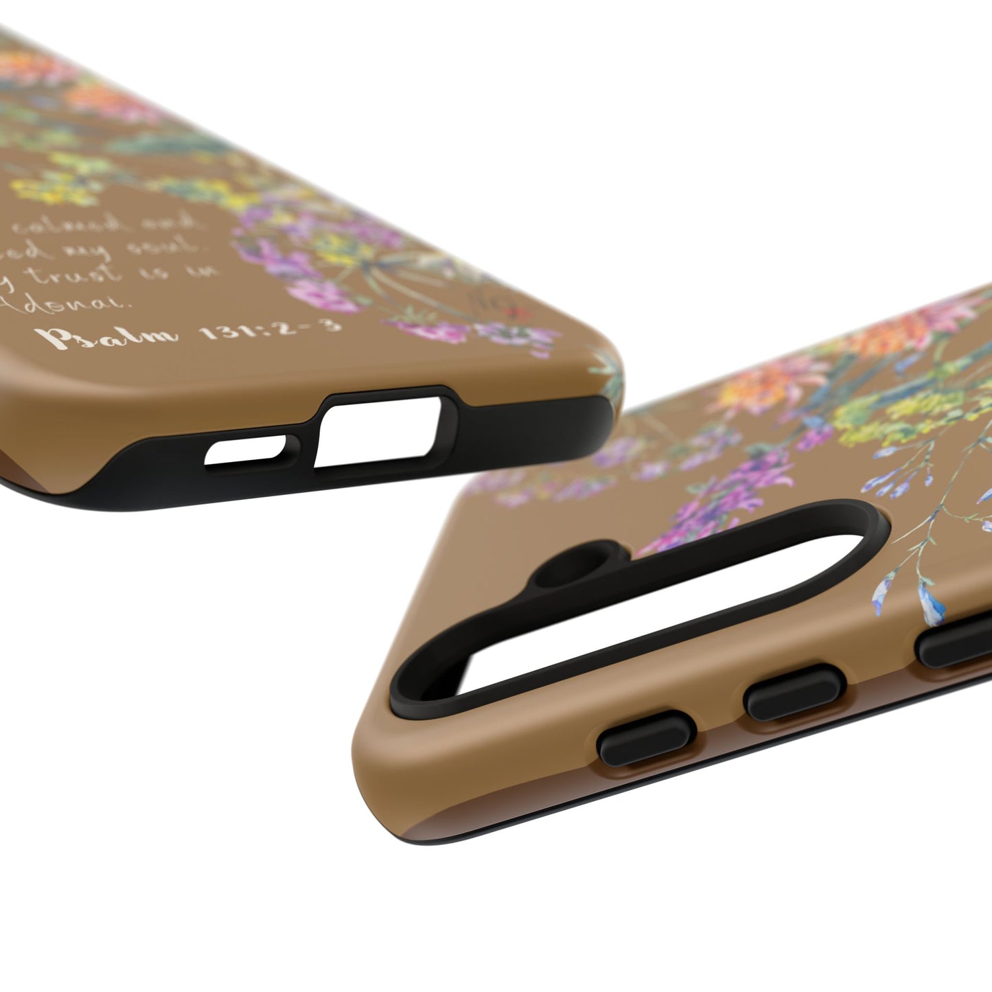 Phone Case - Botanic Full Brown, Psalm 131:2-3