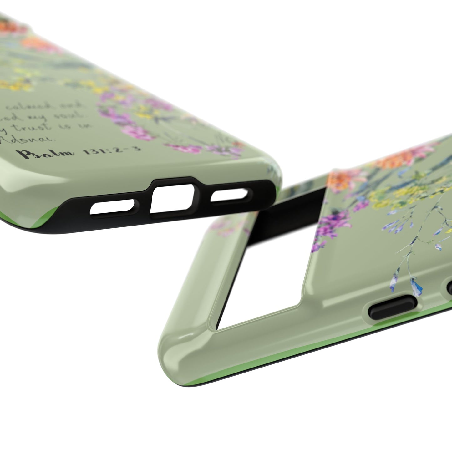 Phone Case - Botanic - Fully Sage Green, Psalm 131:2-3