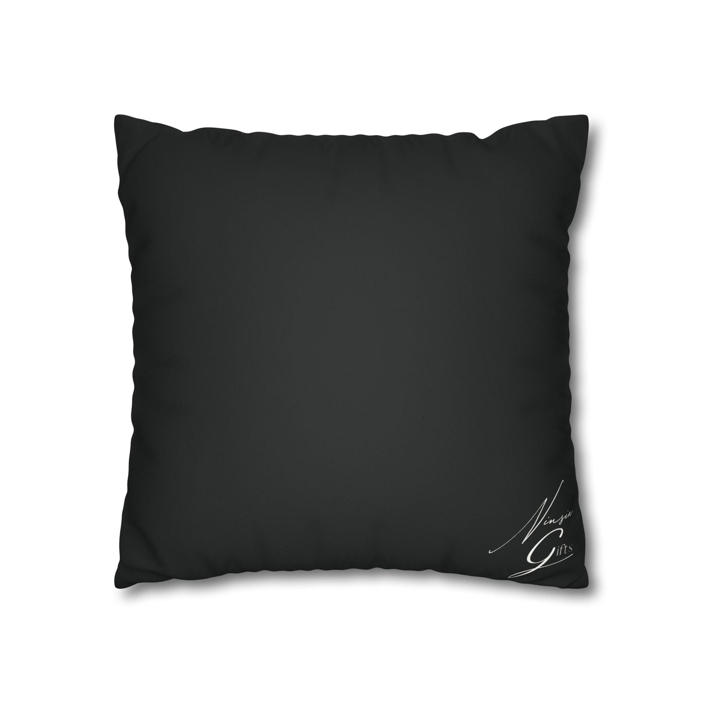 Faux Suede - Royal Priest Black Square Pillowcase - 1 Peter 2:9