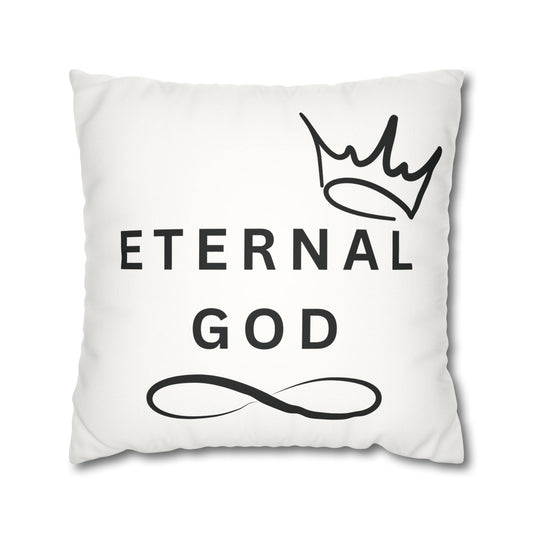 Faux Suede Square Pillowcase - ETERNAL GOD